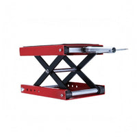 Black Pad Surface Motorcycle Repair Lift Adjustable Height Motorcycle Scissor Jack 370 Mm Tall Motorbike Hoist Stand Metal