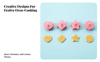 4 Pieces Plunger biscuit Stamp Fondant Decoration Tool Plunger Stamp Set for children