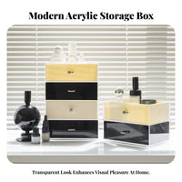 Stackable Multi-Drawer Cabinet Space Saving Cosmetic Case Removable Drawers