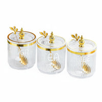 Moisture-Proof Kitchen Canister with Lid and Spoon Easy to Clean Multipurpose Container Wide-Mouth Design Countertop Organizer Shatter-Resistant for Pantry, Coffee Bar