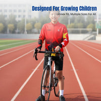 Kids Fleece Cycling Shirt, Autumn Winter, Unisex, Long Sleeve, Breathable, Warm, For Running, Biking, School Sports
