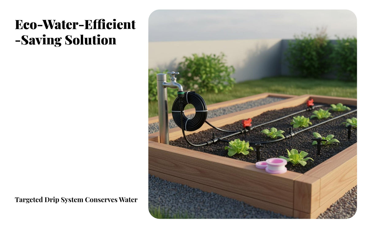 Drip Irrigation Kit Water-Saving Garden Watering Kit Easy Installation Micro Drip Irrigation Set for Gardeners, Flower Beds, Greenhouse