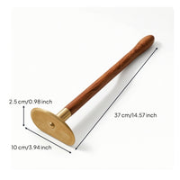Brass Gua Sha Scraper with Wooden Handle Long-Lasting Scraper with Wooden Handle Hygienic Metal Gua Sha Board Portable for Adults