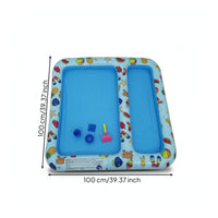 Portable Sand and Water Pool Lightweight Inflatable Play Basin Compact Safe for Garden