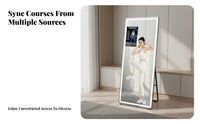 Built-in Courses Smart Fitness Mirror Multi-Functional Interactive Workout Mirror HD Reflection Wall Furnishing Distortion-Complimentary for Dancers, Beginners, Women, Home Gym
