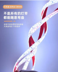 古法鱼缸鱼池专用水下防水LED灯带IP68实心硅胶灯条自粘24V户外