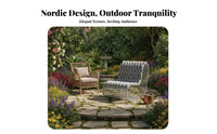 Nordic Design Wicker Lounge Chair Woven Frame Patio Seating Group Weather-Resistant Outdoor Furniture Modern design for Hotel Managers, residents, partners, Garden, Balcony, Courtyard, posterioryard