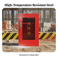 Weather Resistant Fire Equipment Storage Station Sturdy and Long-Lasting Construction Site Fire Station Large Capacity Outdoor Emergency Action Cabinet Stable Base for Safety Managers, Warehouse Personnel, Factories, Warehouses, Parking Garages