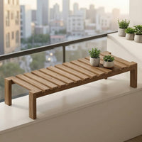 Plant Stand Slatted Shelves Space-Saving Planter Pot Rack with Slatted Shelves Wooden Shelf for Apartment Dwellers, Balcony, Patio