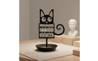 Earring Tree Organizer Space-Saving Earring Display Stand Easy to See Cat Jewelry Stand Dressing Table, Desktop