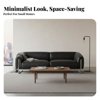 Modernist Design Straight-Line 3-Person Settee architectural design Sofa Minimalist Aesthetic Couch Vintage Inspired for Apartment Dwellers, Homeowners, Pet Owners, Office