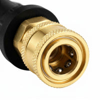 Car Wash Pressure Washer Adapter, 7 Piece Set with Brass Quick Connector and 5 Nozzles for Foam Lance, 1/4 Inch Female Quick Connector, 18MPa