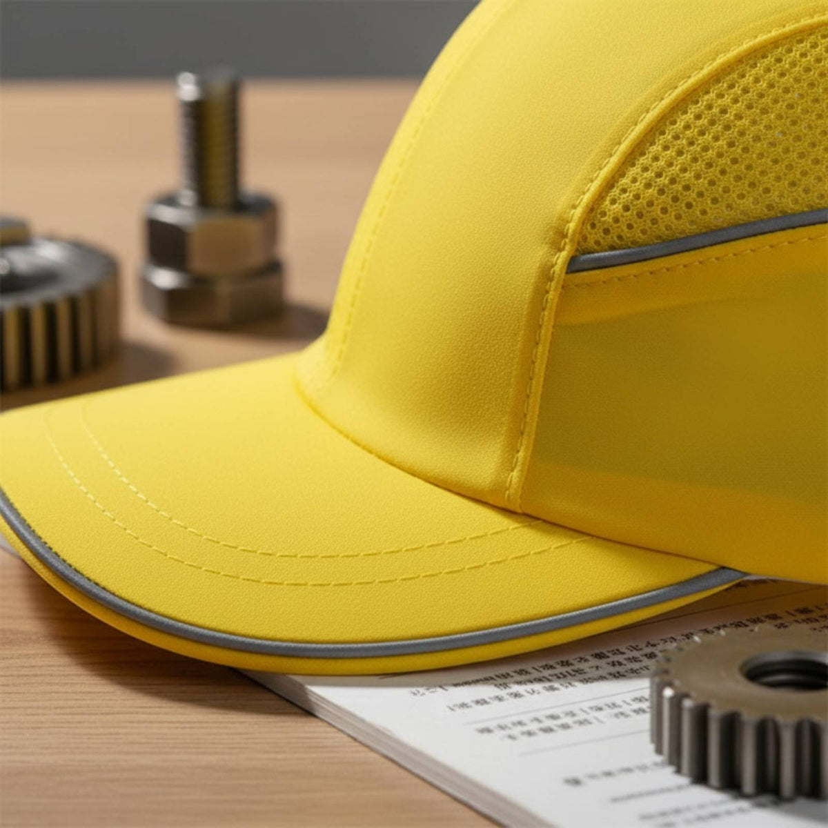 EN 812 Certified Safety Baseball Cap Flame Retardant Baseball Cap Safety Shell Anti-Static Low-Profile Protection for Workers, Workshop, Factory, Warehouse, Light Industry