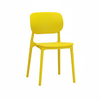 Stackable Molded Plastic Chair with Backrest Modern Design Molded Plastic Seat Minimalist Aesthetic Household Furniture Long-Lasting Construction for Homeowners, Business Owners, Interior Designers, Dining Room, Kitchen, Restaurant, Office