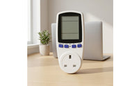 Power Monitoring Socket Lcd Power Meter Plug Energy Meter Plug Digital for Homeowners, Workshop, Student Rooms
