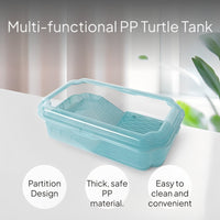 Turtle Habitat with Basking Area and Feeding Box