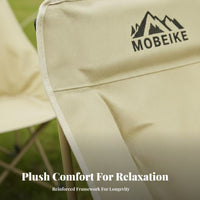 Padded High-Back Camp Chair Quick Fold Design Collapsible High-Back Chair Lightweight Camping Seat Long-Lasting for Beachgoers, Backpackers, Fishing, Picnic, Hiking, Backyard