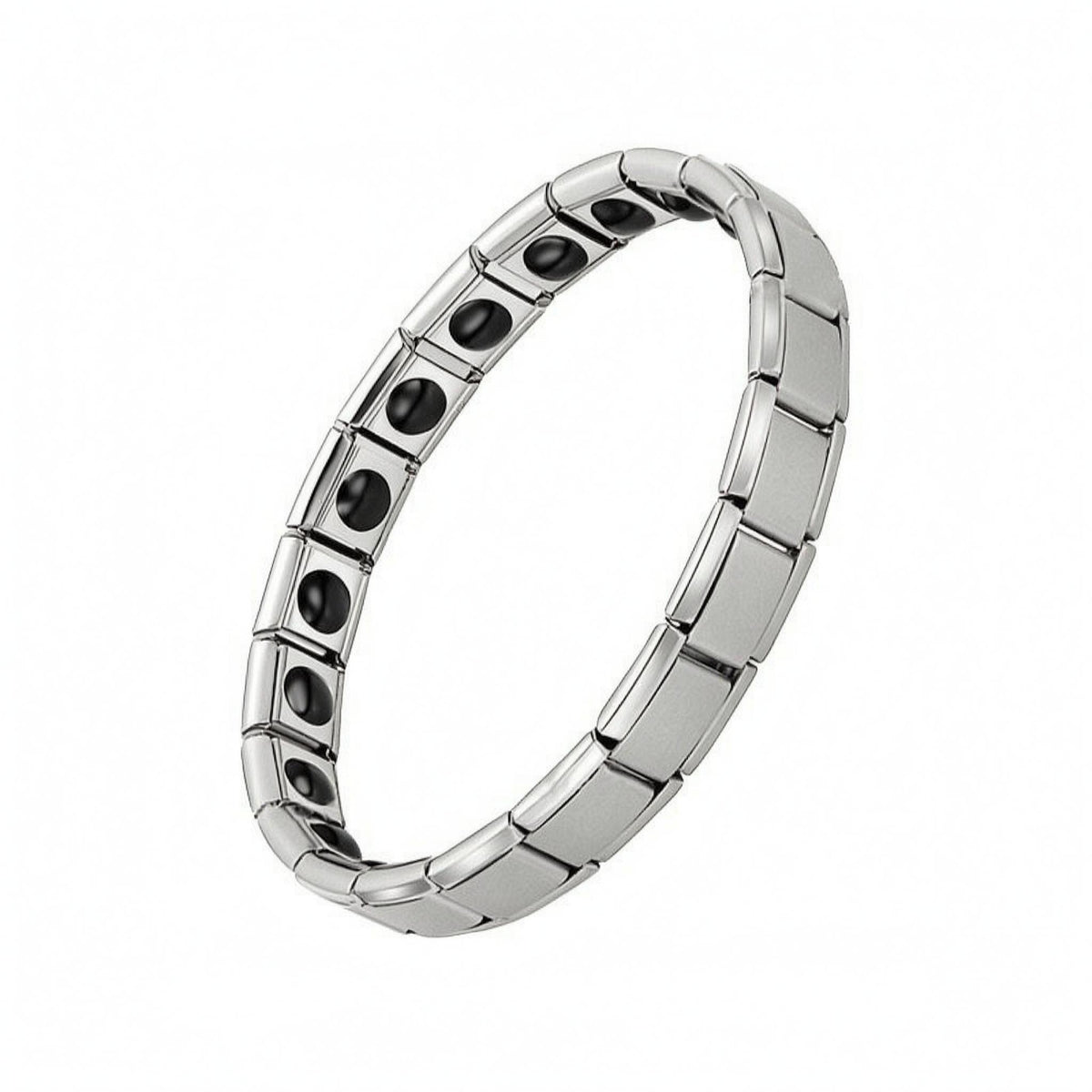Polished Finish Anti-Static Bracelet Black Inlaid Chain-Style Wrist Bracelet Everyday Wear Anti Static Wrist Strap Comfortable
