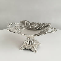 Pedestal Serving Tray Elegant Serving Tray with Pedestal Engraved for Weddings