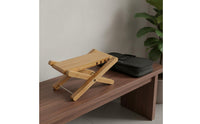 Polished Finish Classical Guitar Footstool Portable Bamboo Guitar Foot Rest Foldable Performance Footstool for Guitarists, Musicians, Practice