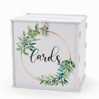 Ceremony Card Holder Box White Card Box with Top Openingopening for Newlyweds, Gift Tables
