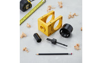 4 Easy Steps Door Lock Installation Kit Doorknob Installation Jig Wood Door Lock Hole Cutter Set for DIY Enthusiasts, Carpenters, Locksmiths, Home Improvement, Construction Site