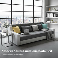 L-Shaped Pull-expandable Sofa Bed with Storage Chaise Multi-Functional L-Shaped Pull-expandable Bed with Storage Chaise Space-Saving transformable Couch for Families