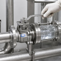 Stainless Steel Flanged Ball Valve, High Purity, PTFE Lined, Manual Two-Piece for Chemical Industry