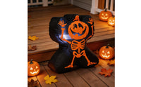 Halloween Skeleton Inflatable with Printed Bones Self-Supporting Skeleton Inflatable Compact Outdoor for Yard, Courtyard