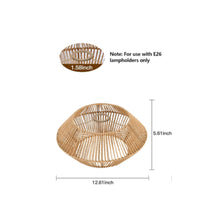 Rustic Design Woven Paper Rope Lampshade E26 Compatible Rattan Design Lamp Shade Lighting Accessory for Entryway