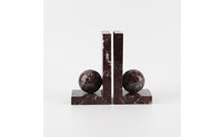 Marble Bookends Stylish Sphere Bookends Minimalist Book Stopper for Desk