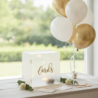 Ceremony Card Holder Box White Card Box with Top Openingopening for Newlyweds, Gift Tables