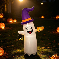 Inflatable specters with Witch Hat Outdoor Inflatable specters Spooky Halloween Decor for Yard, Lawn, Porch