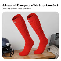 Football Socks Breathable Padded Football Socks for Athletes, Gym