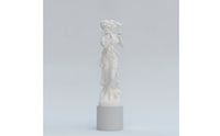 Stone-Look Classical Statue Freestanding Sculptural Figure Decorative Statue with Base Carved for Home Decorators, Art Collectors, Gallery, Entryway, Patio, Garden