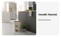 Foot Pedal Trash Can Hands-Hygienic Function Foot Pedal Garbage Bin Step-on Trash Can Thickened Material Lidded Wastebasket