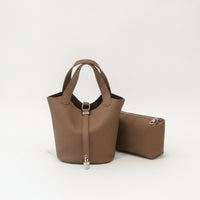 Bucket Handbag with Pouch Structured Bucket Bag Multi-Way for Work, Commuters