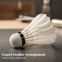 12 Pieces Badminton Shuttlecock Stable Trajectory Duck Feather Shuttlecock Fiber Head Feather Badminton Birdie for Beginners, Matches, Outdoors