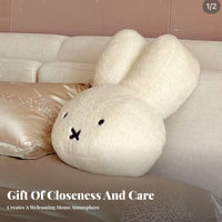 Soft Hare Stuffed Animal Doll Toy Great Gift Adorable Bunny Pillow Cute Design Hare Shaped Cushion for Women, Collectors, Bedroom, Living Room, Nursery