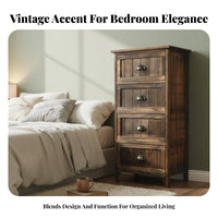 timeless Retro Design Single-Drawer End Table Distressed Finish Nightstand Vintage aesthetic Home Furniture Space-Saving for Homeowners, Interior Designers, Students, Bedroom, Guest Room, Small Spaces, Hallway