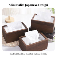 Tissue Holder Minimalist Design Desktop Napkin Container Decorative Rectangular Paper Towel Box for Living Room, Car, Office