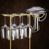 Hanging Stemware Rack Bar Glass Storage Holder Modern Minimalist Metal Design