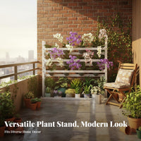 Multi-Tier Plant Stand Stable Structure Space-Saving Plant Rack Large Capacity Tiered Flower Display Rack for Balcony, Living Room, Indoor