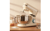 304 Stainless Steel Bowl Electric Stand Mixer Pulse Function Batter Kneading Machine Large Capacity for Families, Bakers, Home Use