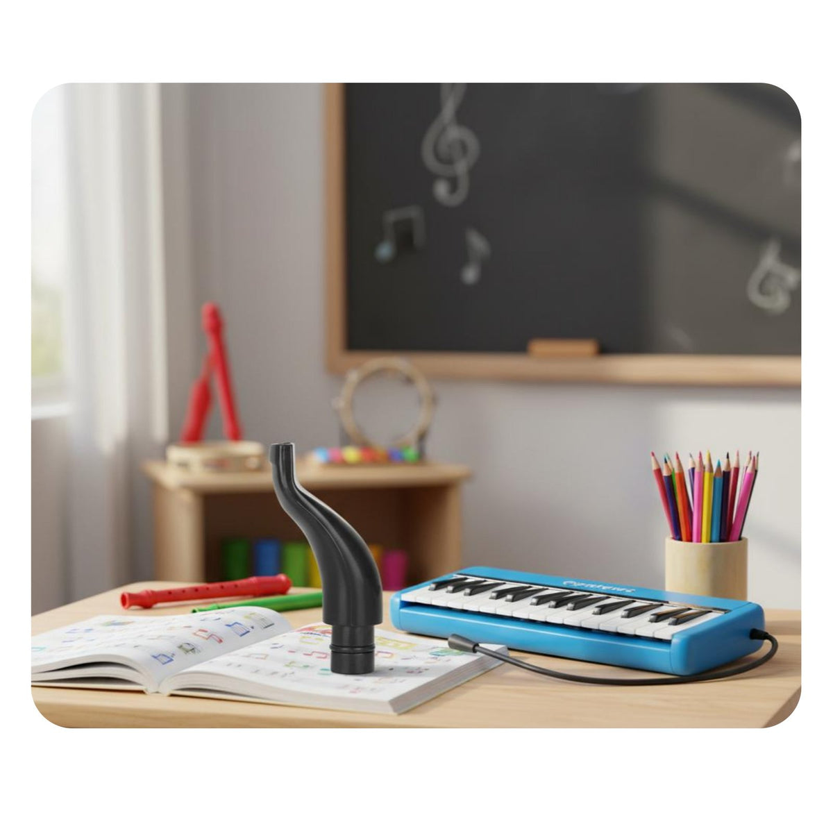Universal Melodica Mouthpiece Tube, Long & Short Blowpipe, Compatible with Melodica, Kids Accessory