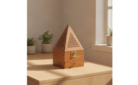Incense Burner Box Pyramid Incense Box with Drawer Tabletop Decorative for Meditation, Tea Room