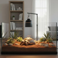 Adjustable Terrarium Light Stand Metal Frame Terrarium Heat Lamp Floor Stand Heat Lamp Holder Stable Base Pet Lighting