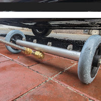 Car Chassis Cleaning Brush with High-Pressure Water Gun, Aluminum Handle, Stainless Steel Nozzle