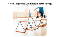 Orange Rungs Foldable Agility Ladder Storage Bag Included Sports Training Gear Coordination Practice