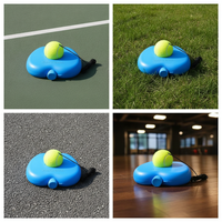 Tennis Trainer Rebound Base with String Ball for Solo Practice, Beginner Self-Study, Fill with Water or Sand